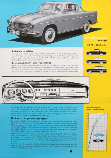 Goliath Hansa Modelprogram 1959 "Autoparade" Carbrochure (10098)